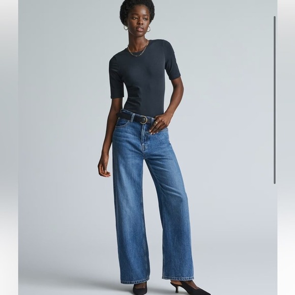 NWT Everlane Short Sleeve Crew Neck Bodysuit Black, Size XS - Picture 4 of 8